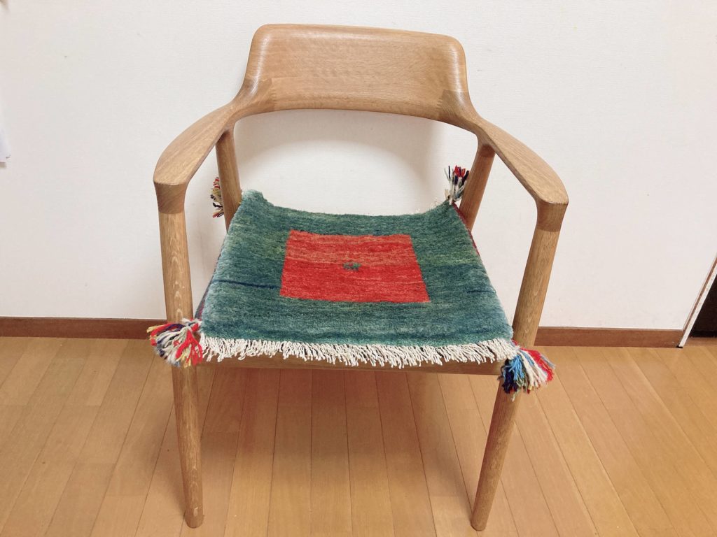 ギャッベのマットが目に入ると嬉しい
