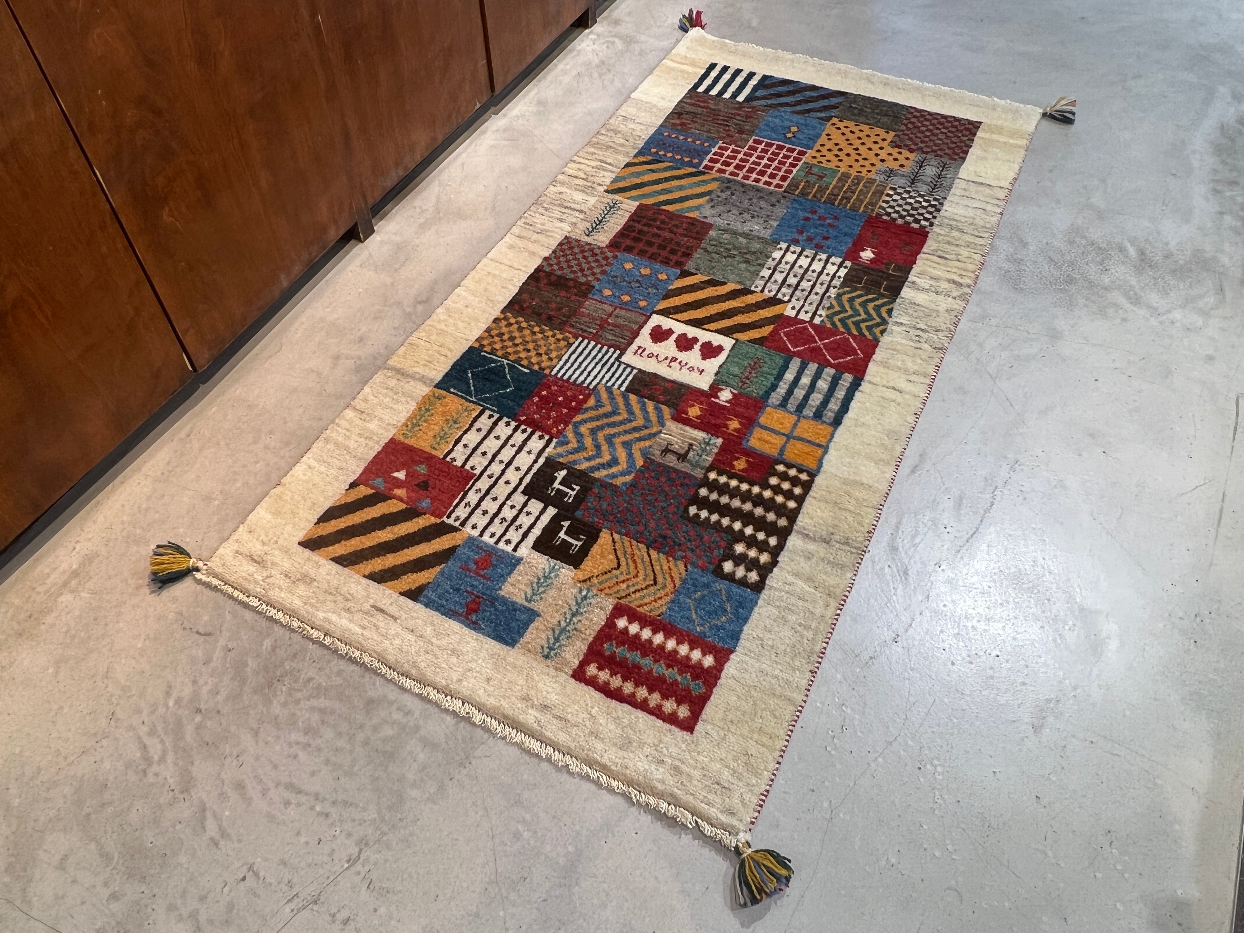 絢*6様 ギャッベ パッチワークデザインラグ 絢*6様 ギャッベ パッチワークデザインラグ 絢*6様 ギャッベ パッチワーク