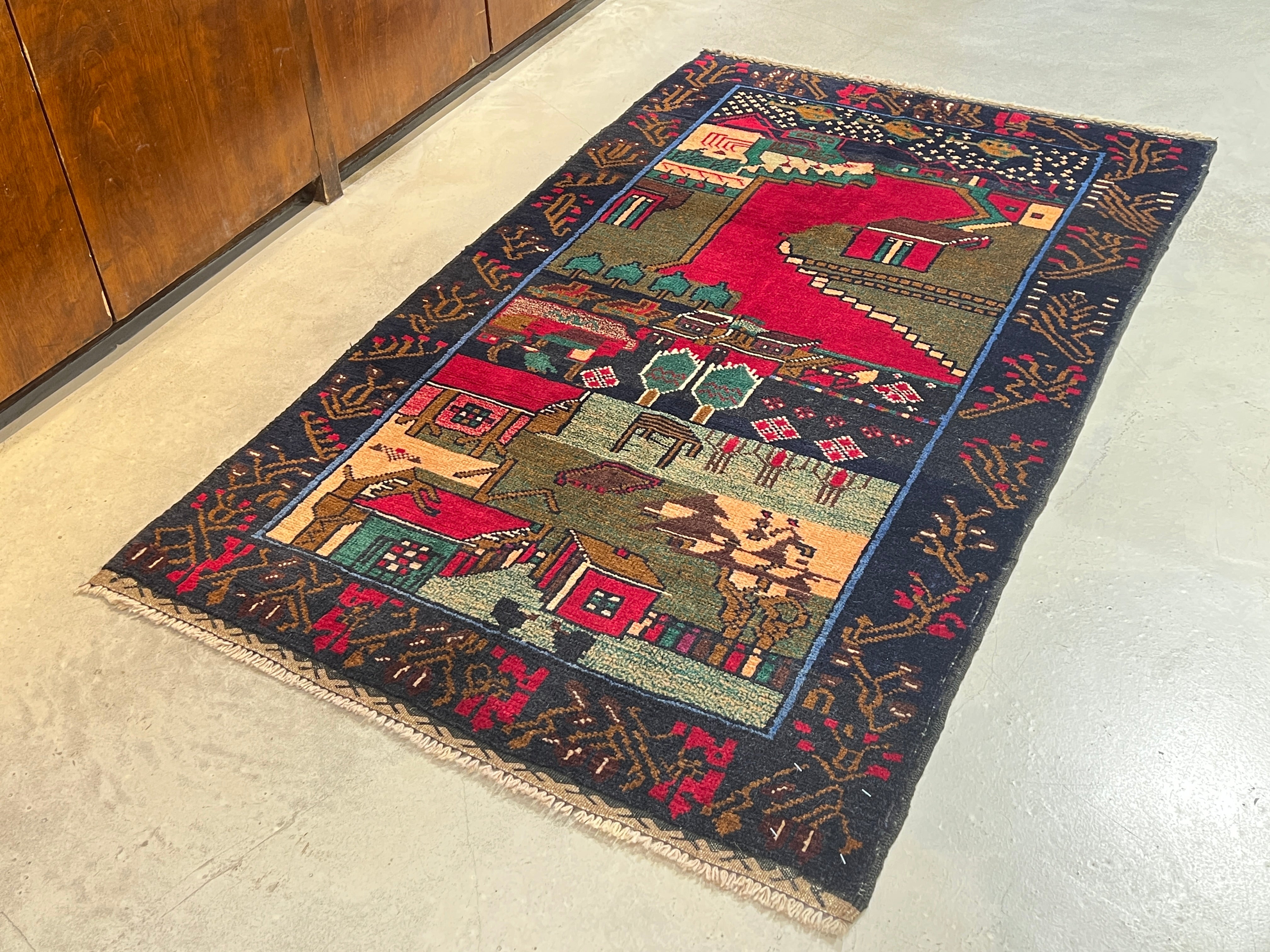 ラグ トライバルデザイン England 約175x90cm トライバル メダリオン柄 | ラグ - ラグ 絨毯 カーペット専門店